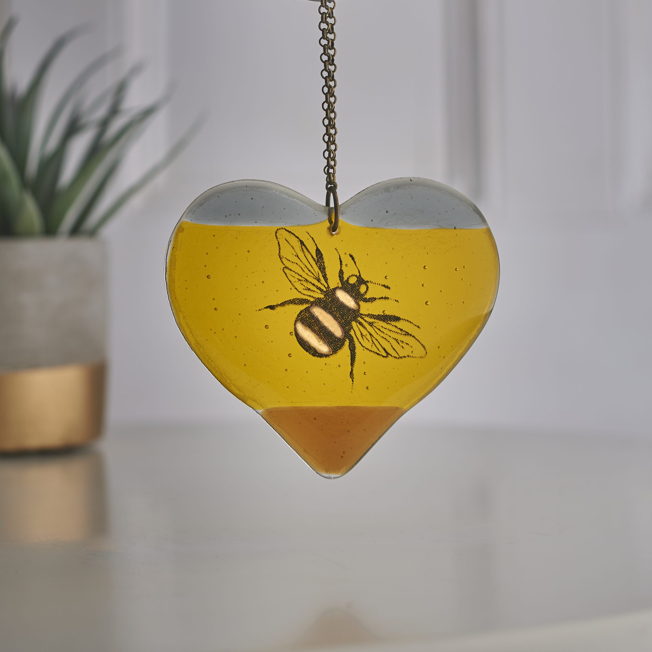 Bee Heart Hanger - Twice Fired